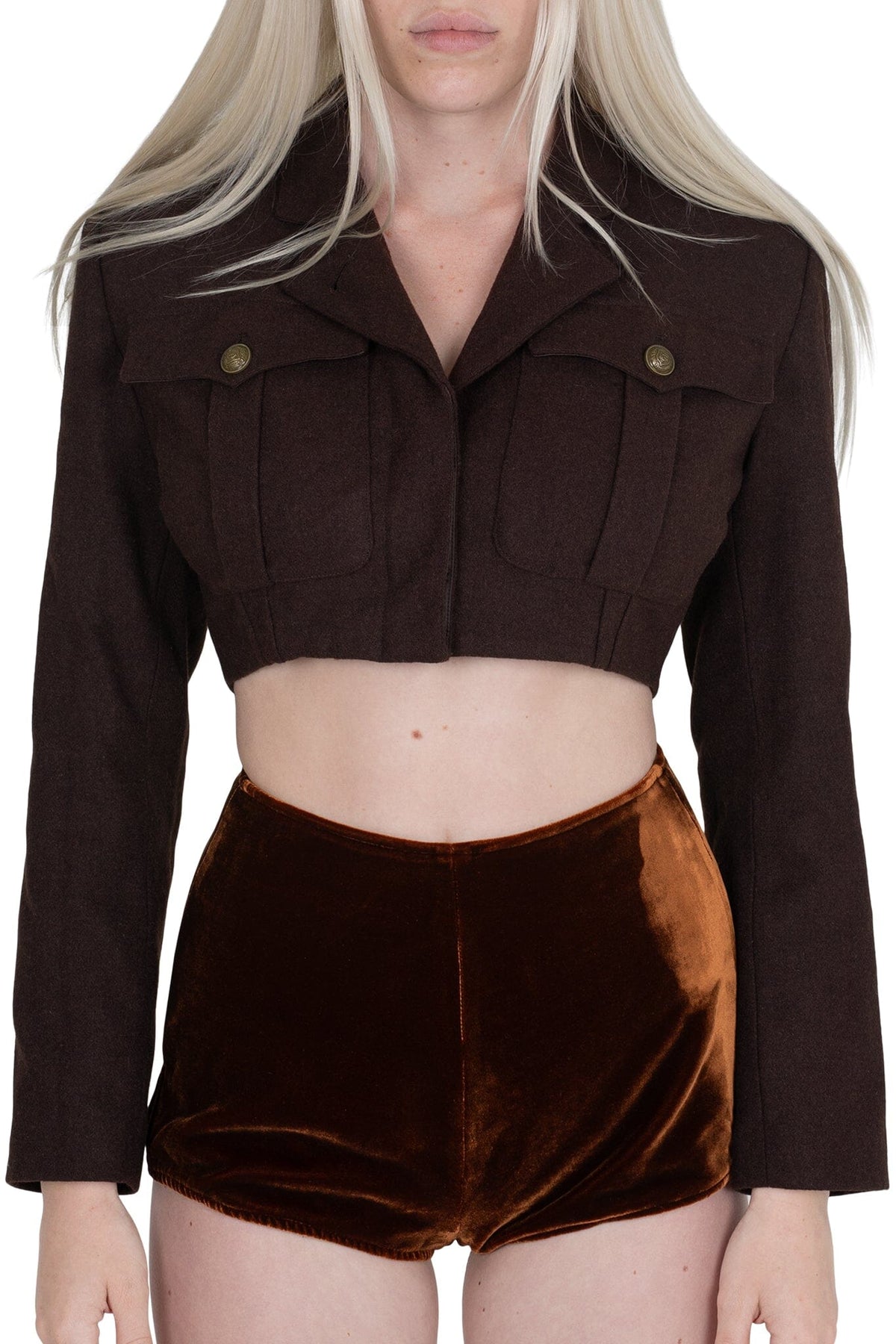 BRIGADIER Jeffrey Campbell Jacket Brown Tweed