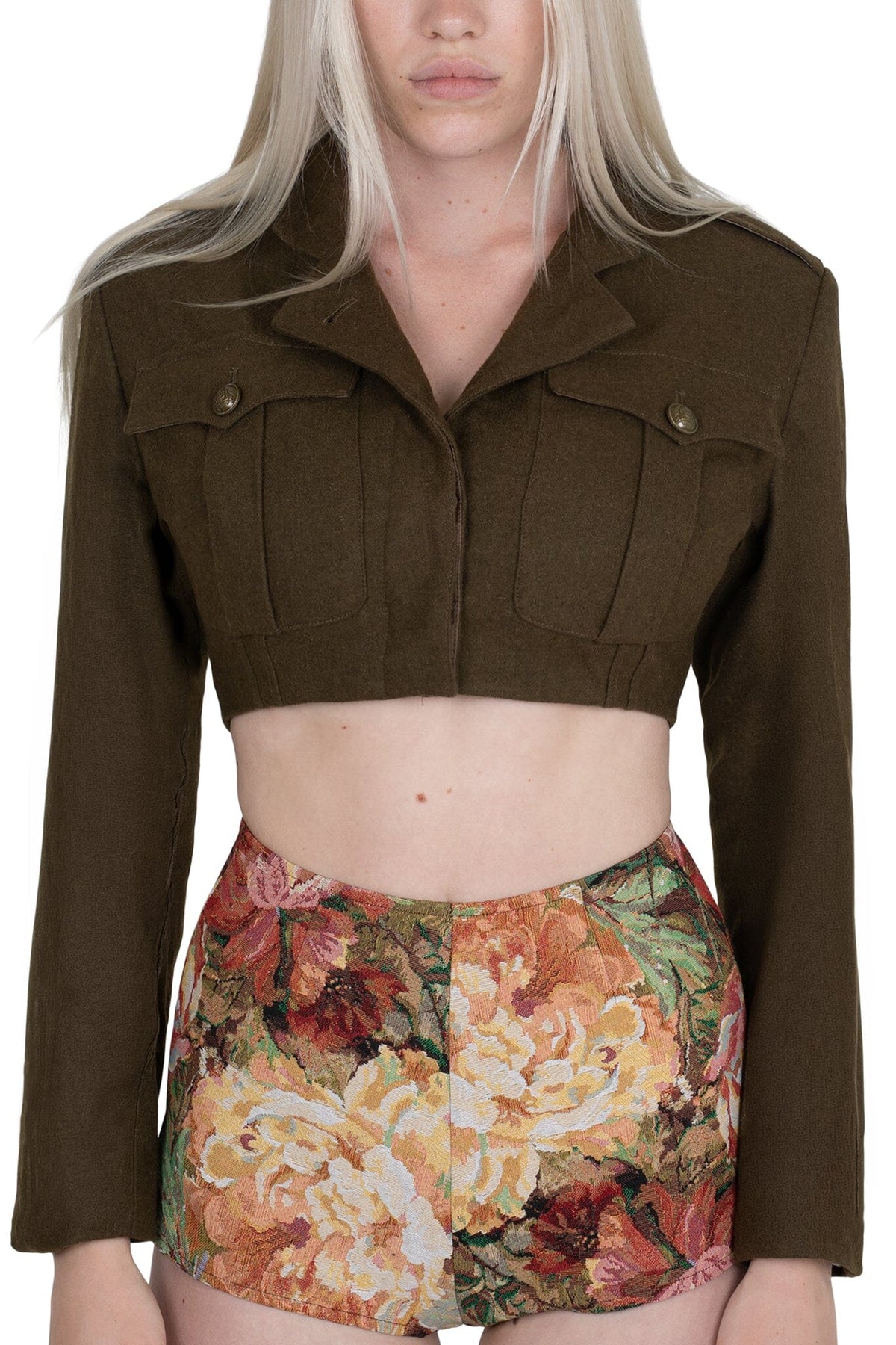 BRIGADIER Jeffrey Campbell Jacket Khaki Tweed