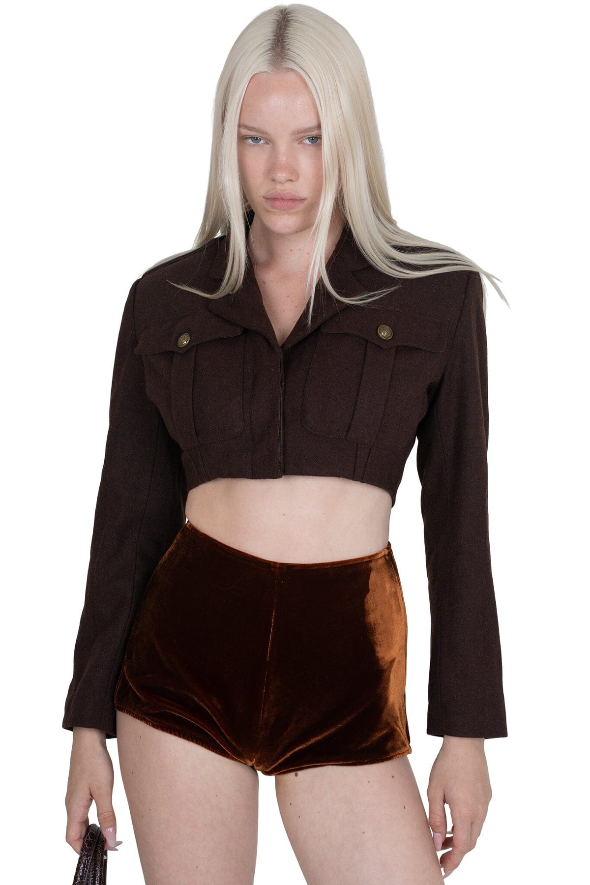 BRIGADIER Jeffrey Campbell Jacket Brown Tweed