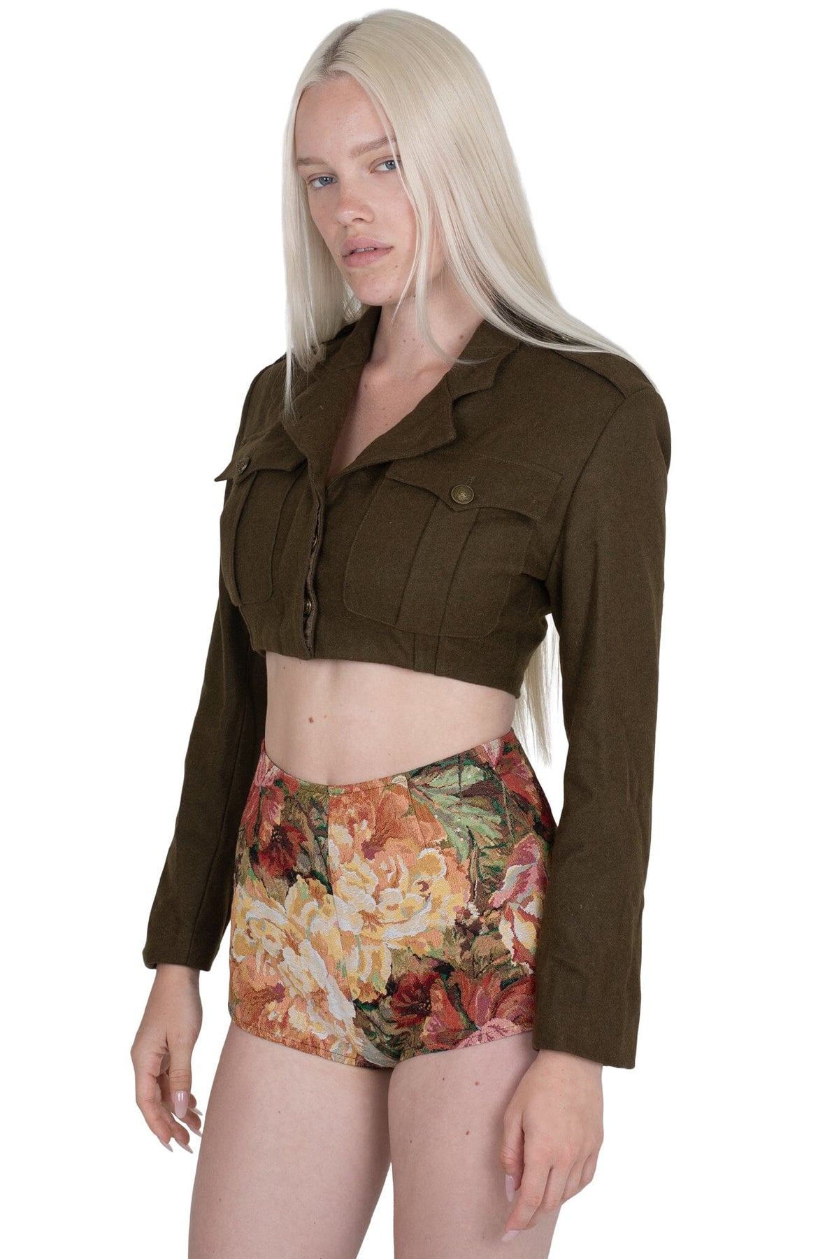 BRIGADIER Jeffrey Campbell Jacket Khaki Tweed