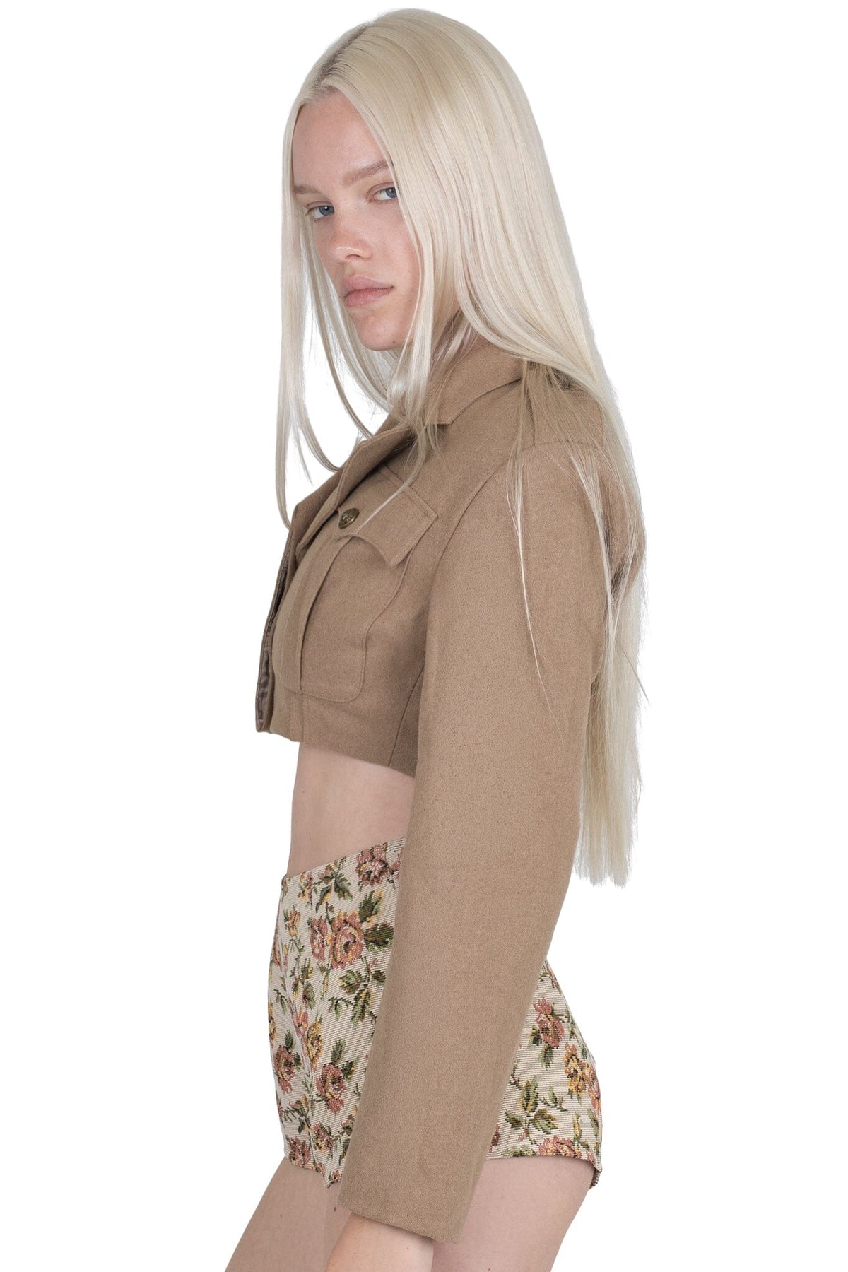 BRIGADIER Jeffrey Campbell Jacket Beige Tweed