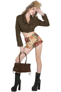 BRIGADIER Jeffrey Campbell Jacket Khaki Tweed