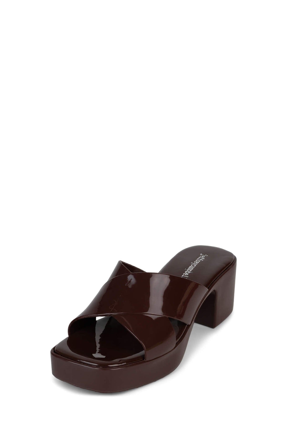 BUBBLEGUM Jeffrey Campbell Jelly Platform Sandals Brown Shiny
