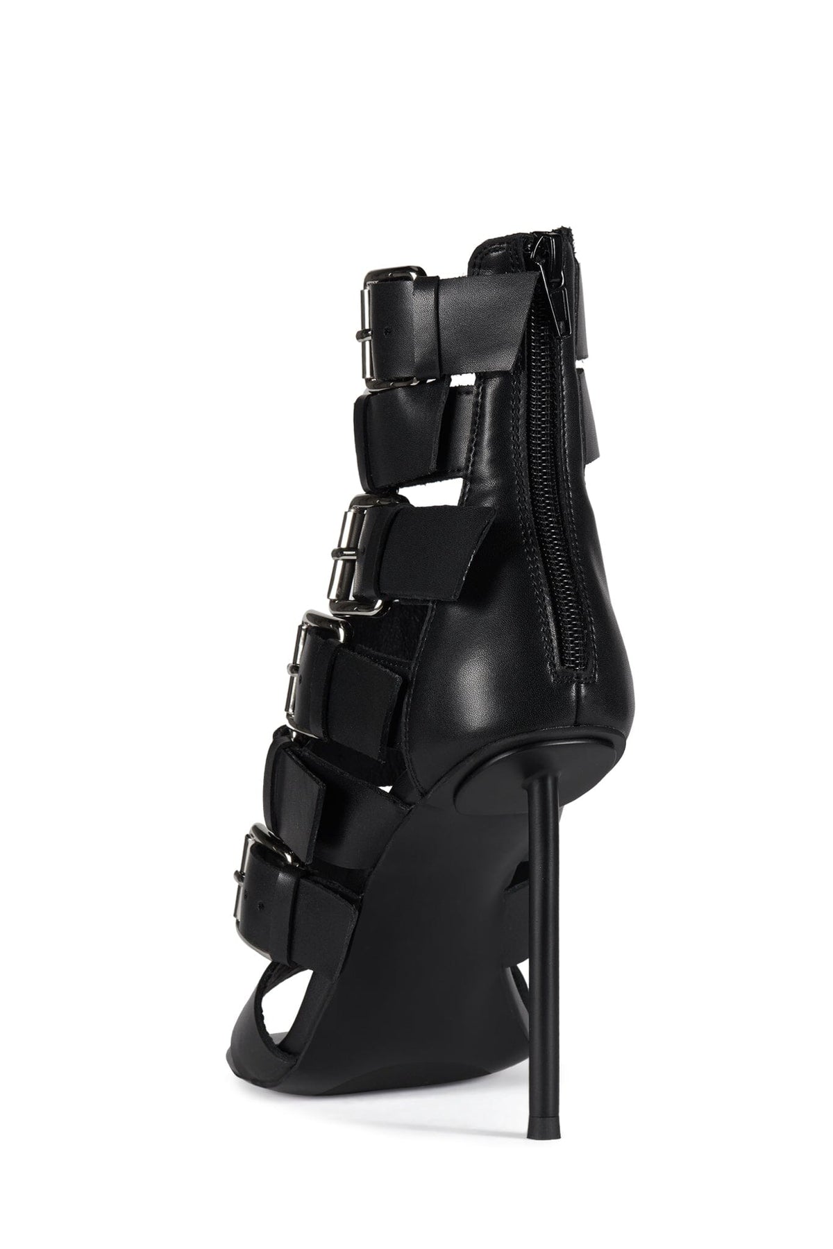 BUCKLED-IN Jeffrey Campbell Strappy Heels Black Black