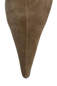 BURR Jeffrey Campbell Heeled Boot Camel Suede Combo
