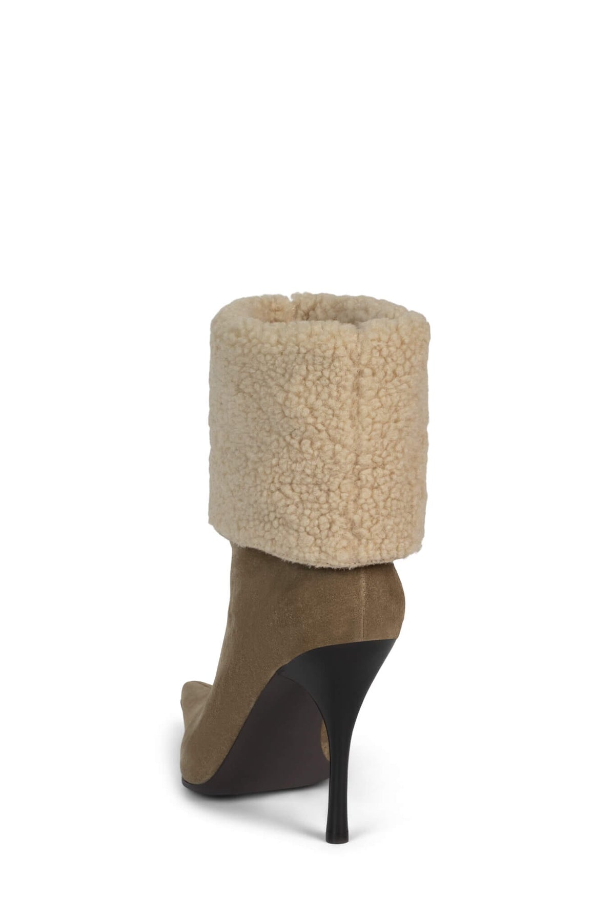 BURR Jeffrey Campbell Heeled Boot Camel Suede Combo