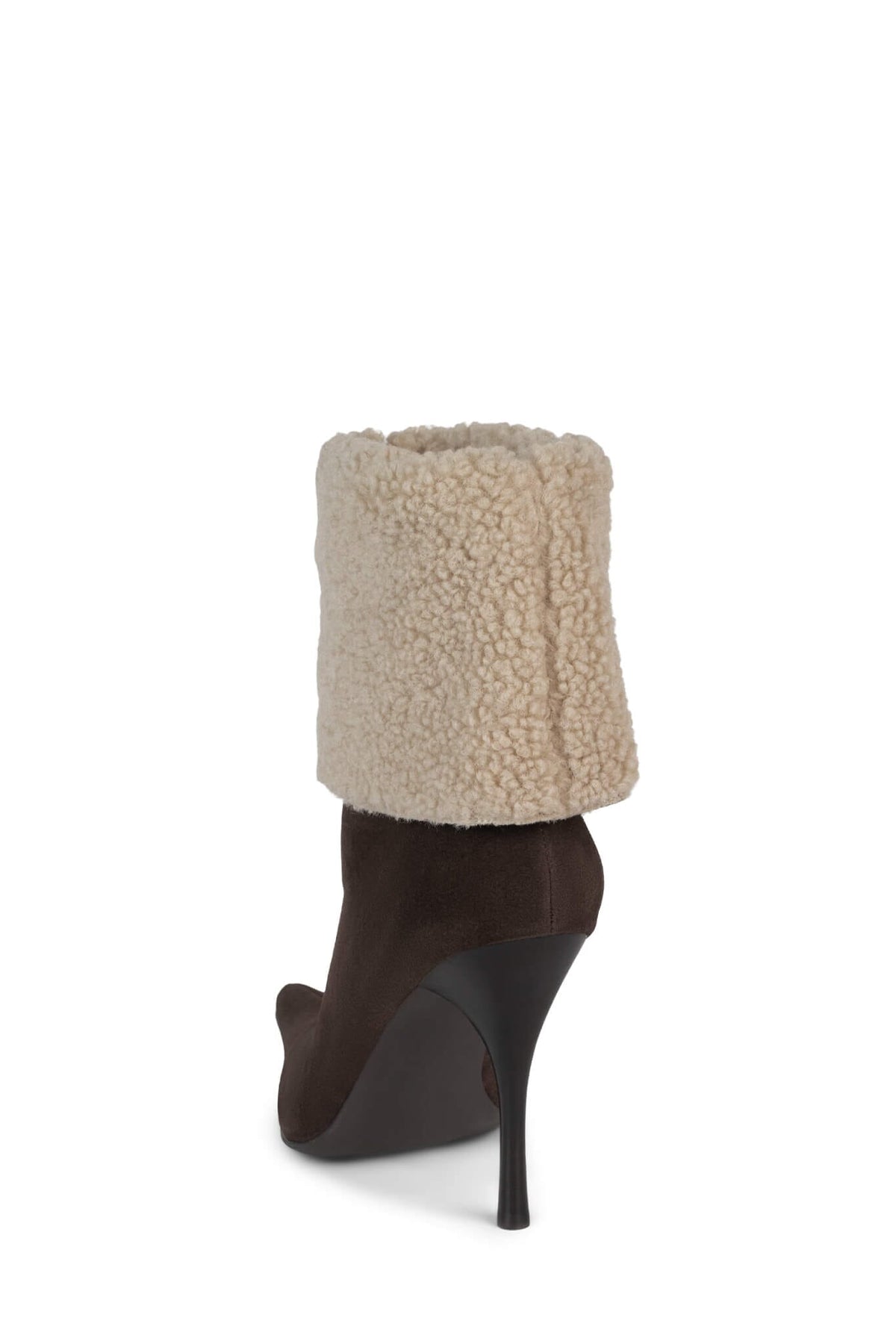 BURR Jeffrey Campbell Heeled Boot Brown Suede Combo