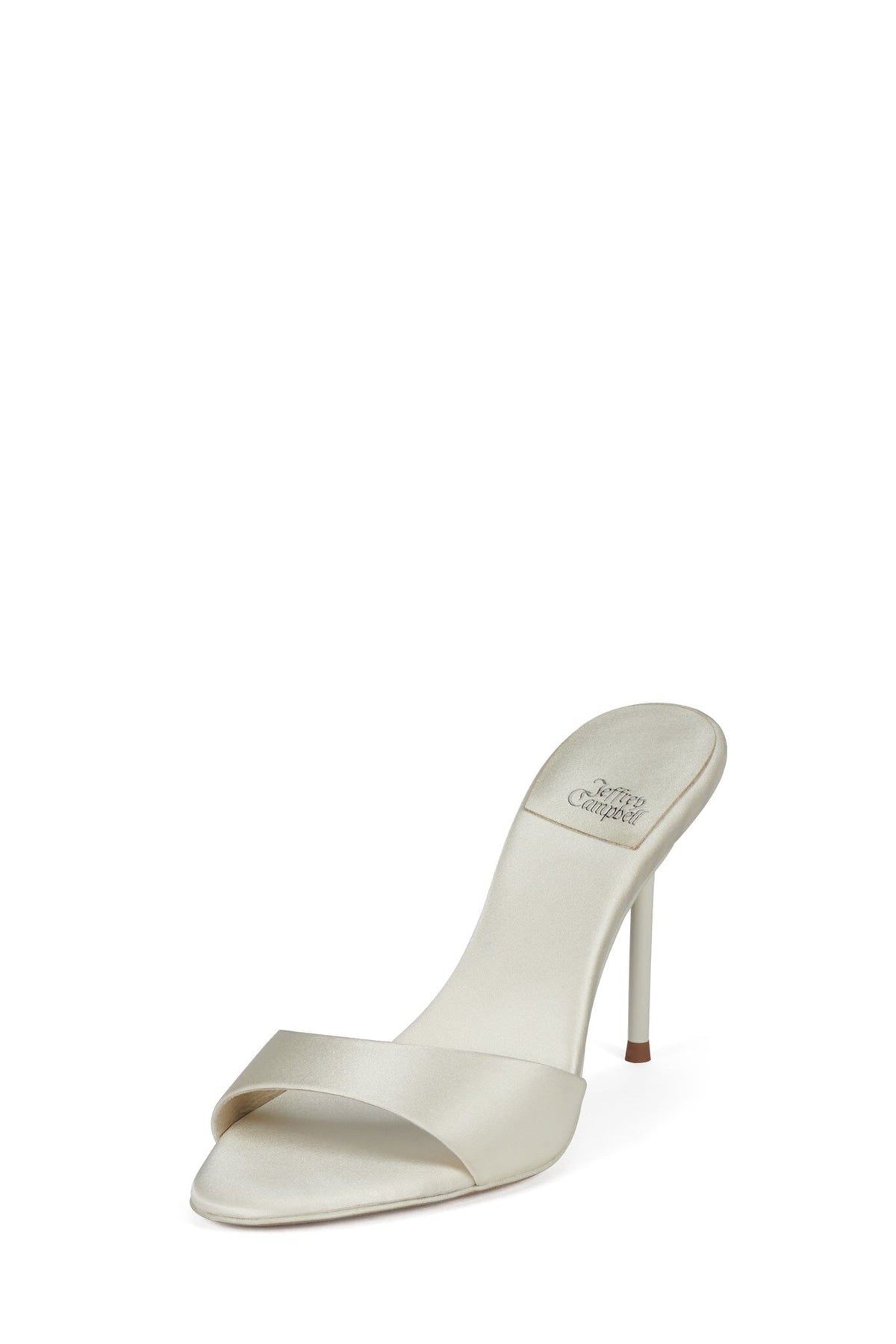 CE-SOIRE Jeffrey Campbell Heeled Sandal Ivory Satin _hover
