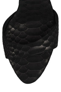 CE-SOIRE Jeffrey Campbell Heeled Sandal Black Snake