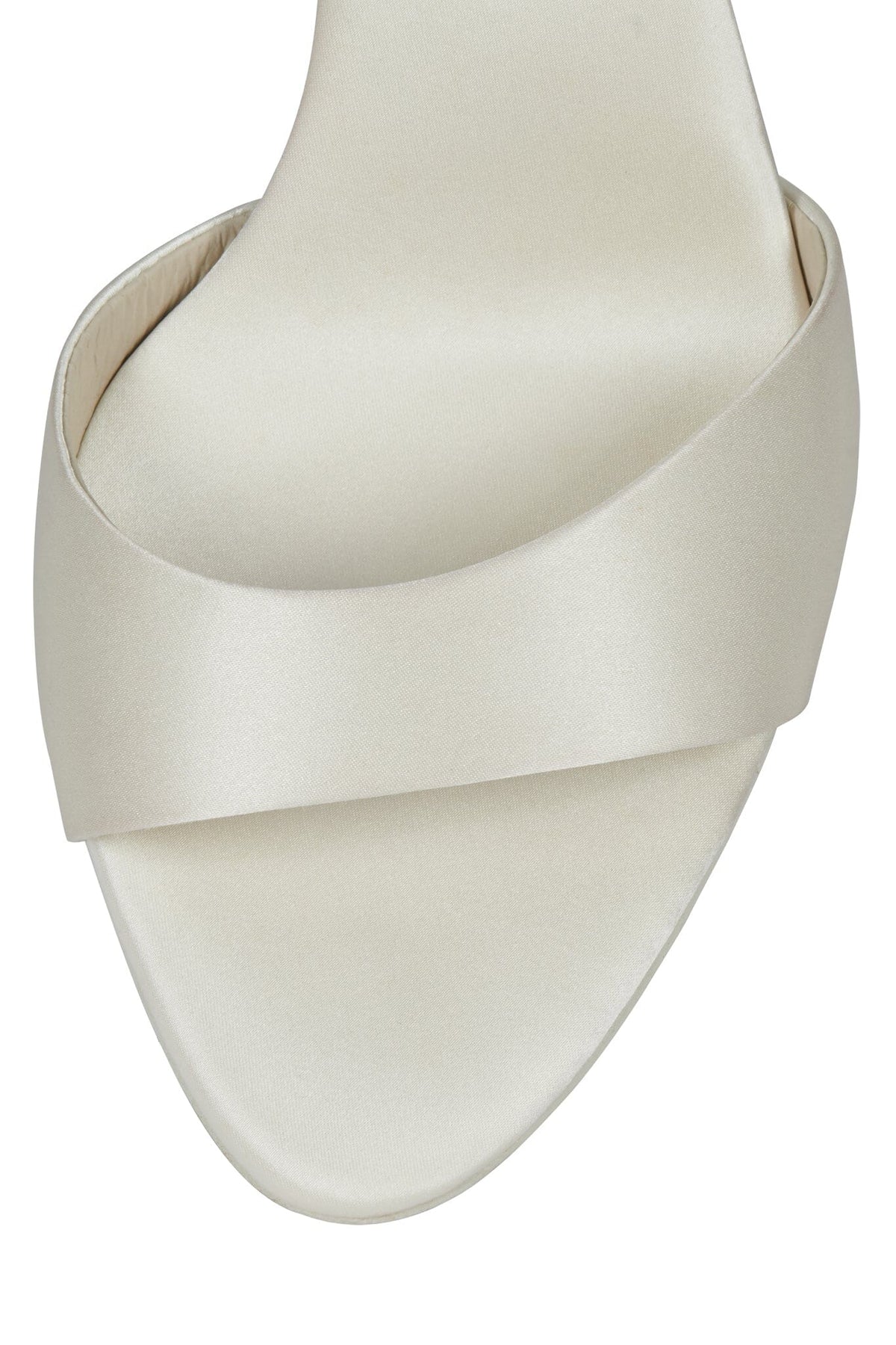 CE-SOIRE Jeffrey Campbell Heeled Sandal Ivory Satin 
