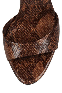 CE-SOIRE Jeffrey Campbell Heeled Sandal Brown Multi Python