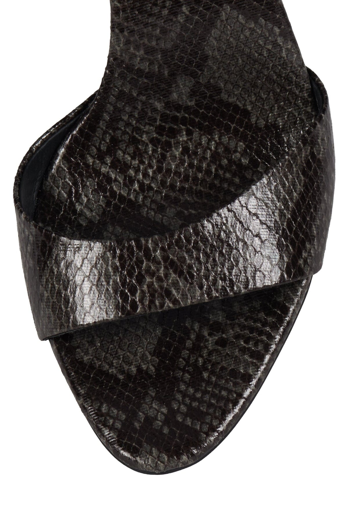 CE-SOIRE Jeffrey Campbell Heeled Sandal Black Grey Python