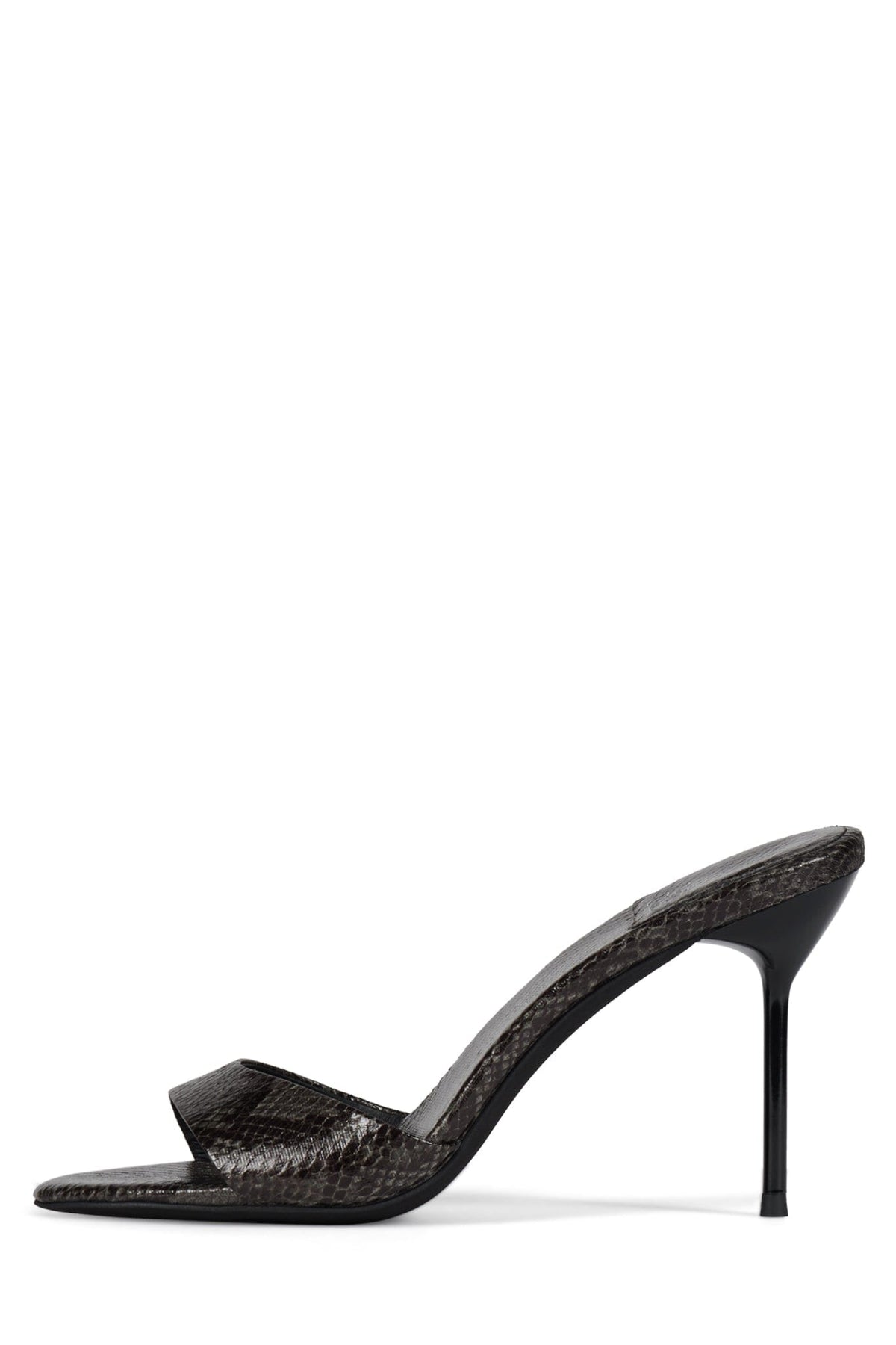 CE-SOIRE Jeffrey Campbell Heeled Sandal Black Grey Python