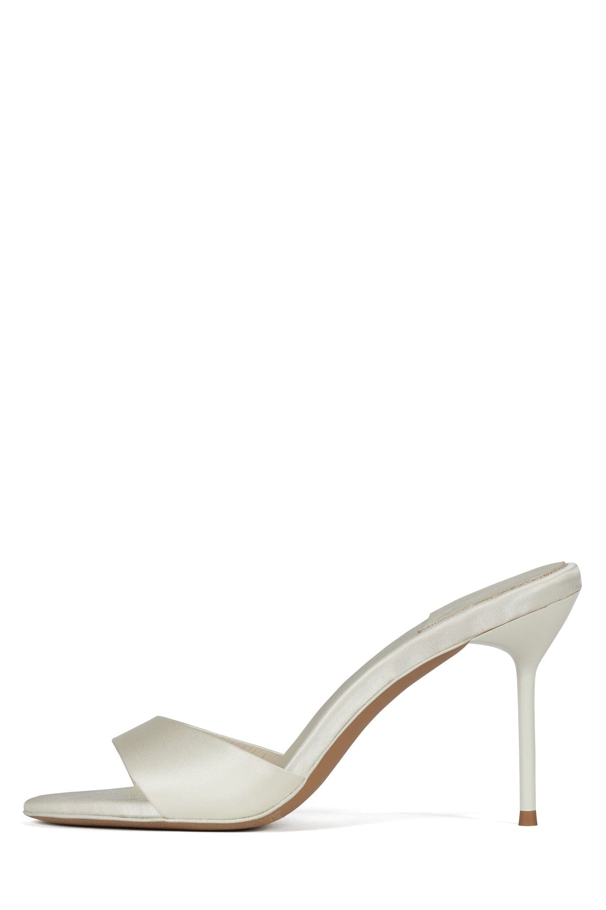 CE-SOIRE Jeffrey Campbell Heeled Sandal Ivory Satin 