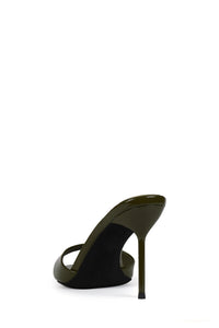CE-SOIRE Jeffrey Campbell Heeled Sandals Olive Patent 