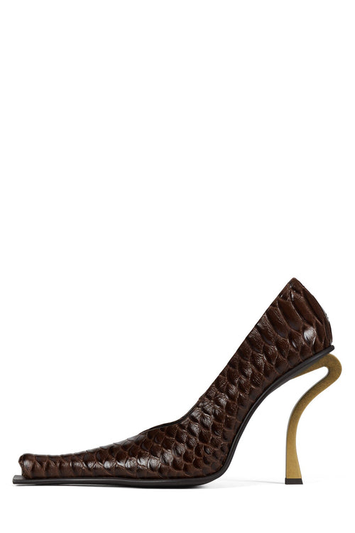 CENTAURI Jeffrey Campbell Pump Brown Snake Pewter