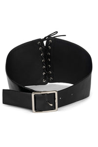 CHANTEY Jeffrey Campbell Corset Belt Black Crinkle Patent
_hover