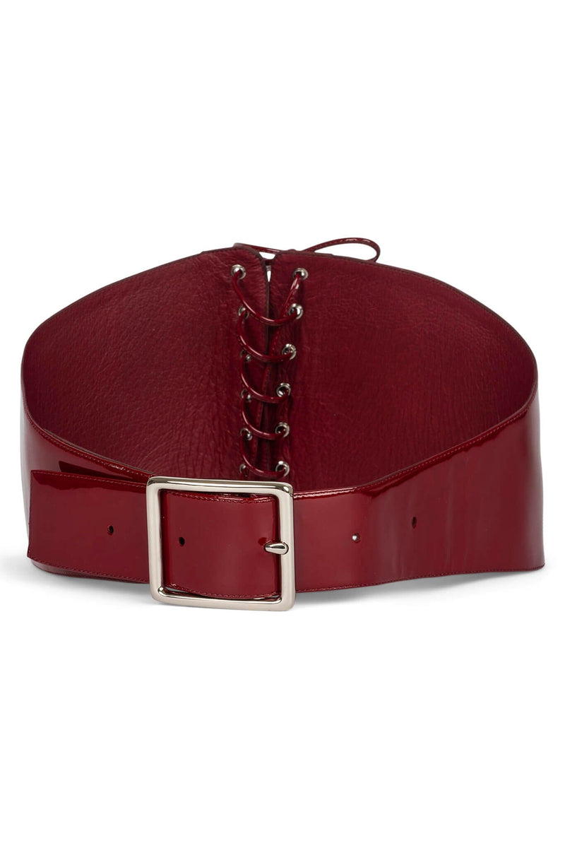 CHANTEY Jeffrey Campbell Corset Belt Cherry Red Patent
_hover