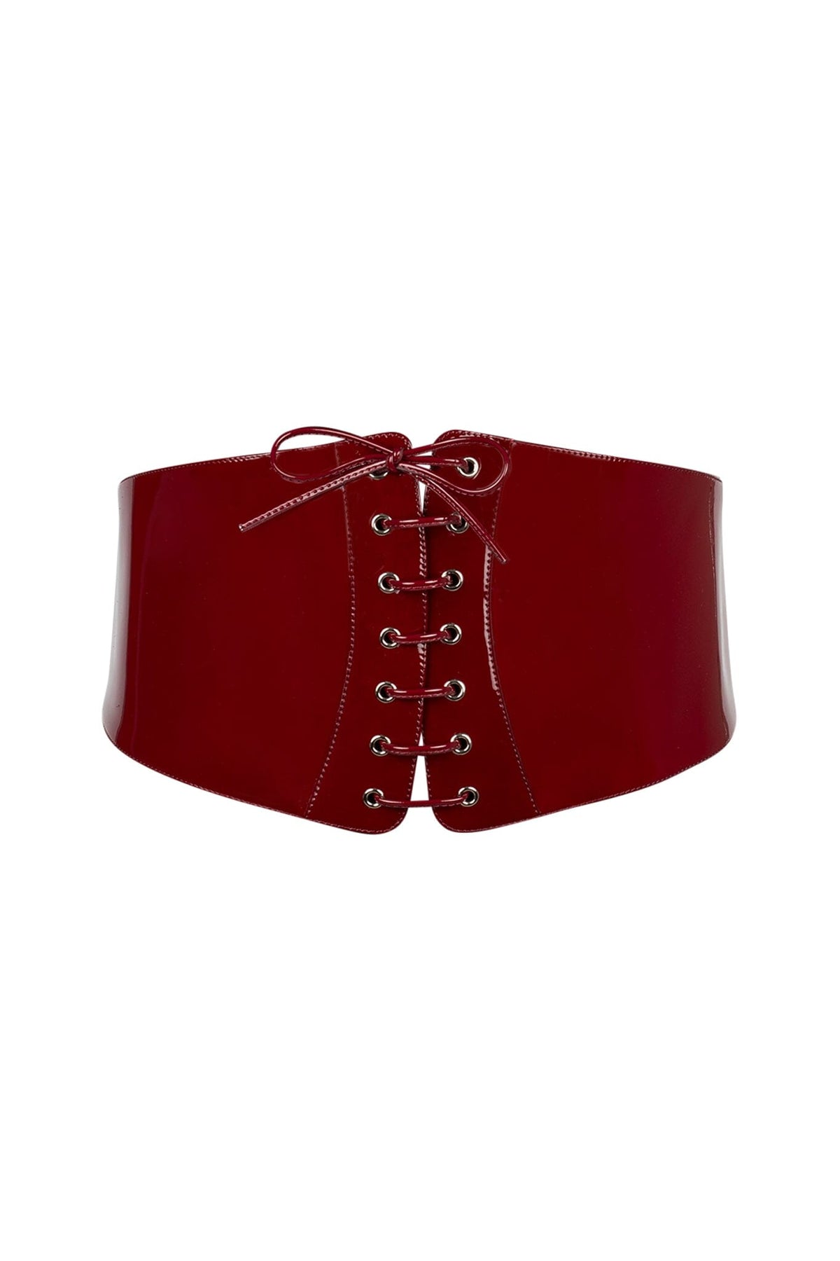 CHANTEY Jeffrey Campbell Corset Belt Cherry Red Patent