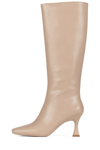 CHECKMATE2 Jeffrey Campbell Heeled Boot Beige