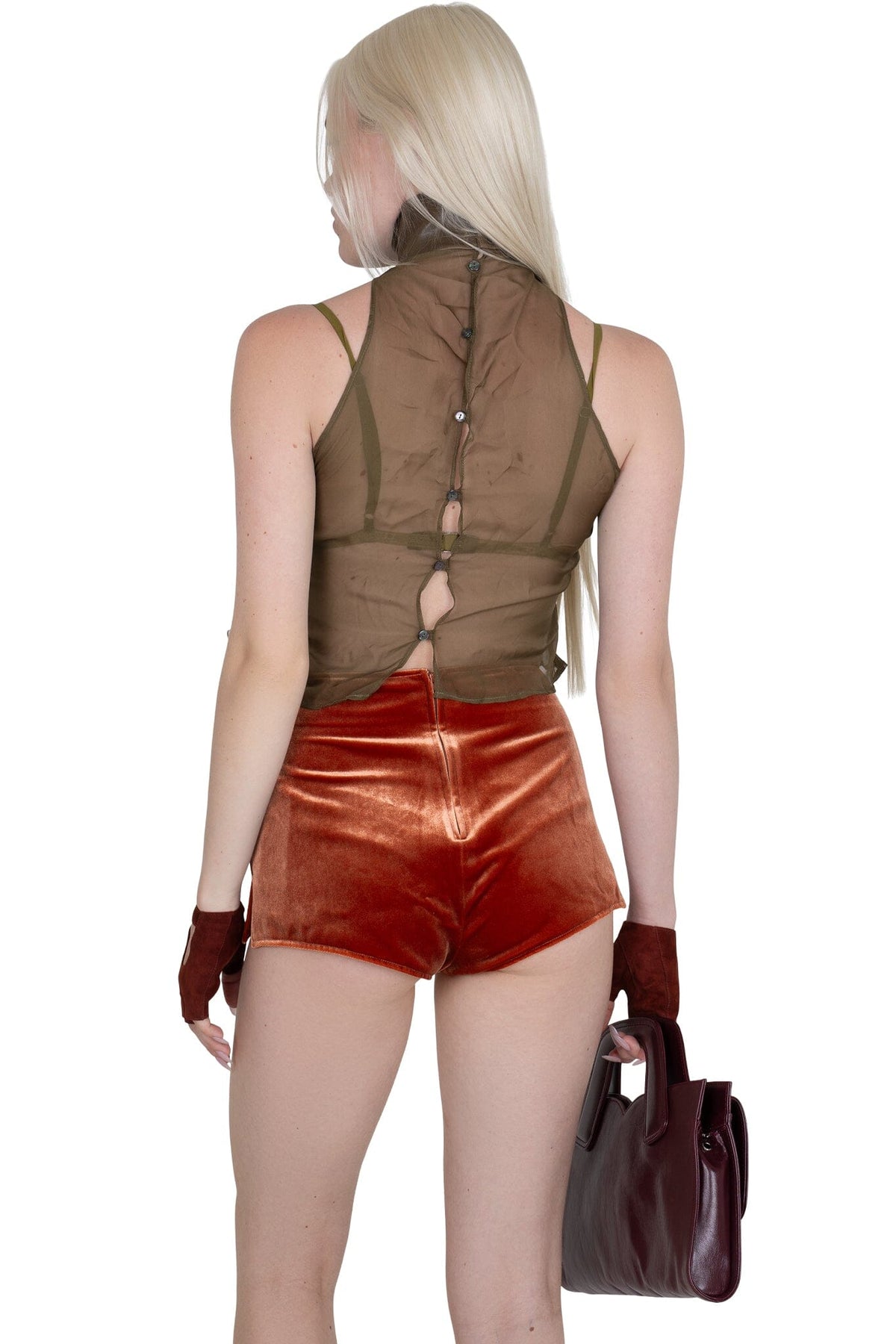 CHEEKZ Shorts Rust Velvet _hover