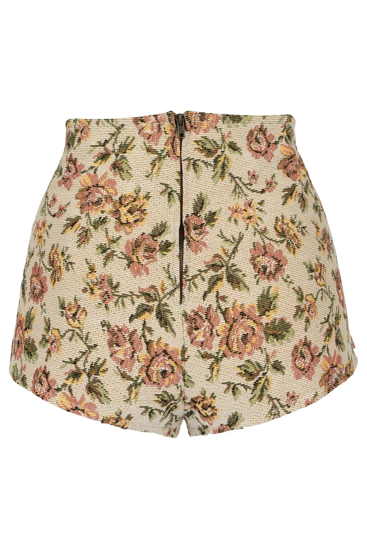 CHEEKZ-T SHORTS Beige Floral Tapestry