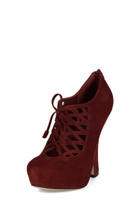 CHESIRE Jeffrey Campbell Platform Heels Wine Suede
_hover