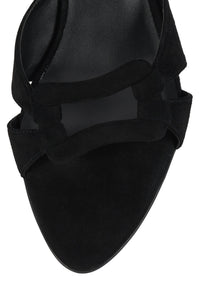 CHISME Jeffrey Campbell Heeled Sandal Black Suede 