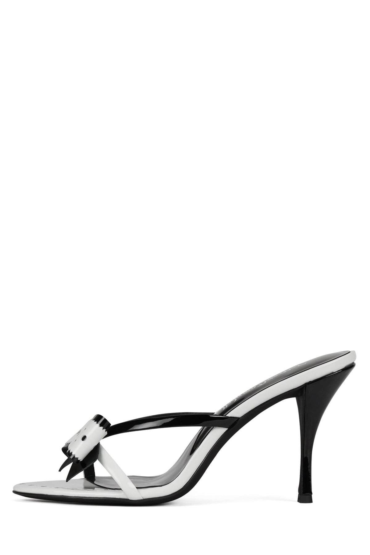 CHLOEBELLE White Black Patent 