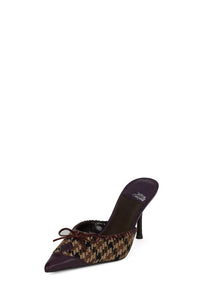 CLARABELLE Jeffrey Campbell Heeled Mule Brown Tweed Brn Snk Cmbo
_hover
