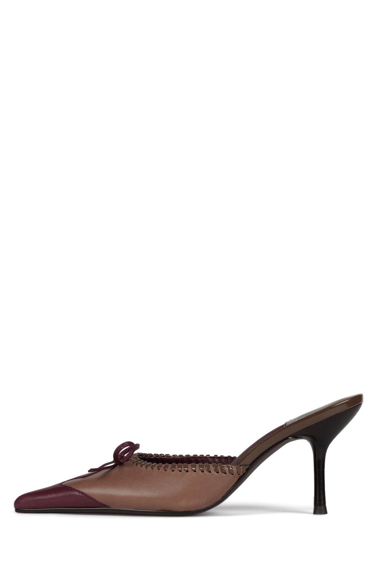 CLARABELLE Jeffrey Campbell Heeled Mule Taupe Purple
