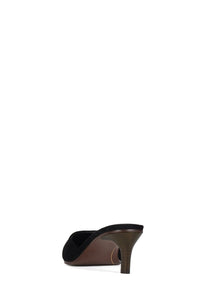 CLAUDINA Jeffrey Campbell Heeled Mule Black Suede