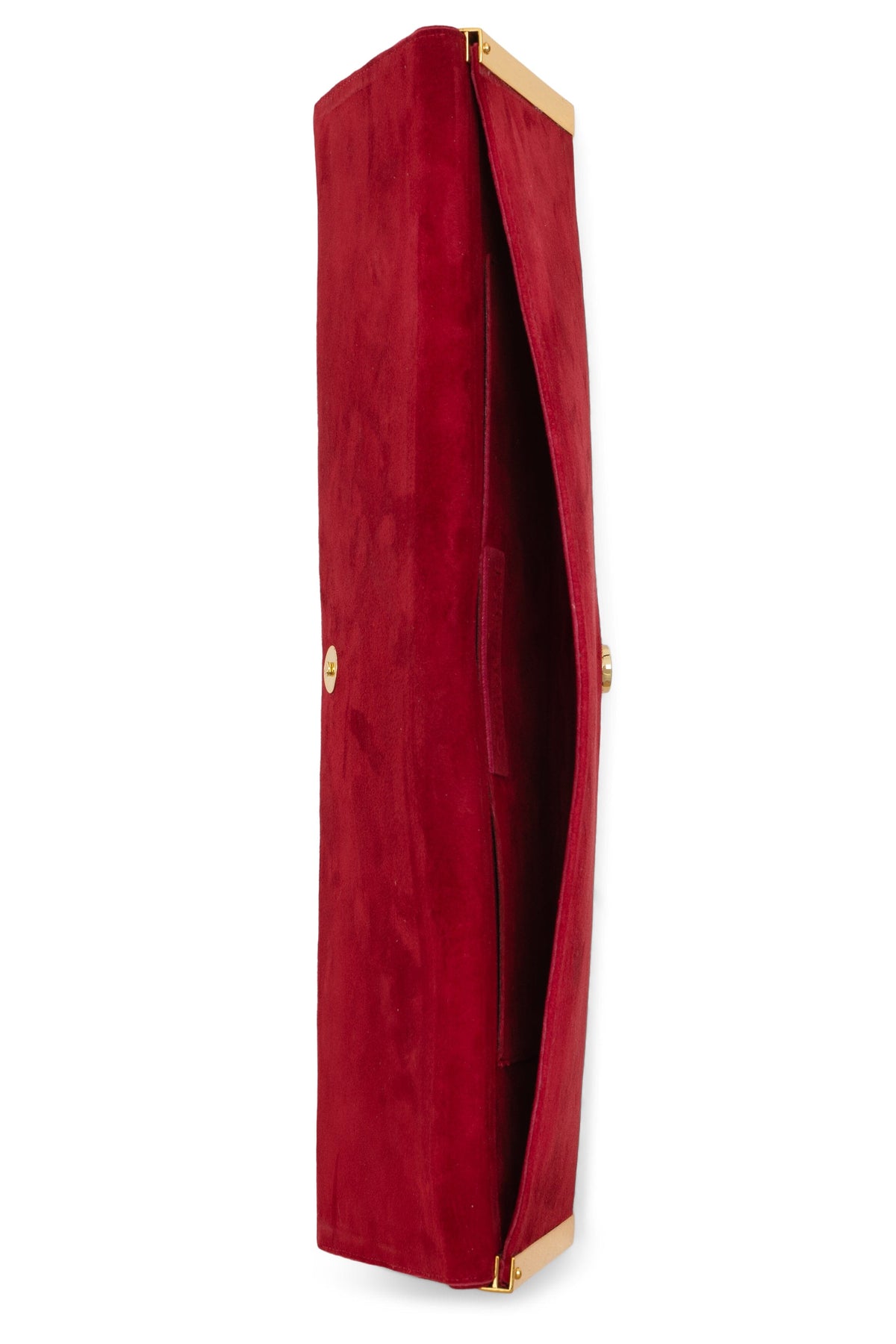 CLUTCH-HL Clutch YYH Red Suede Silver Gold