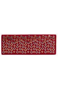 CLUTCH-HL Clutch YYH Red Suede Silver Gold