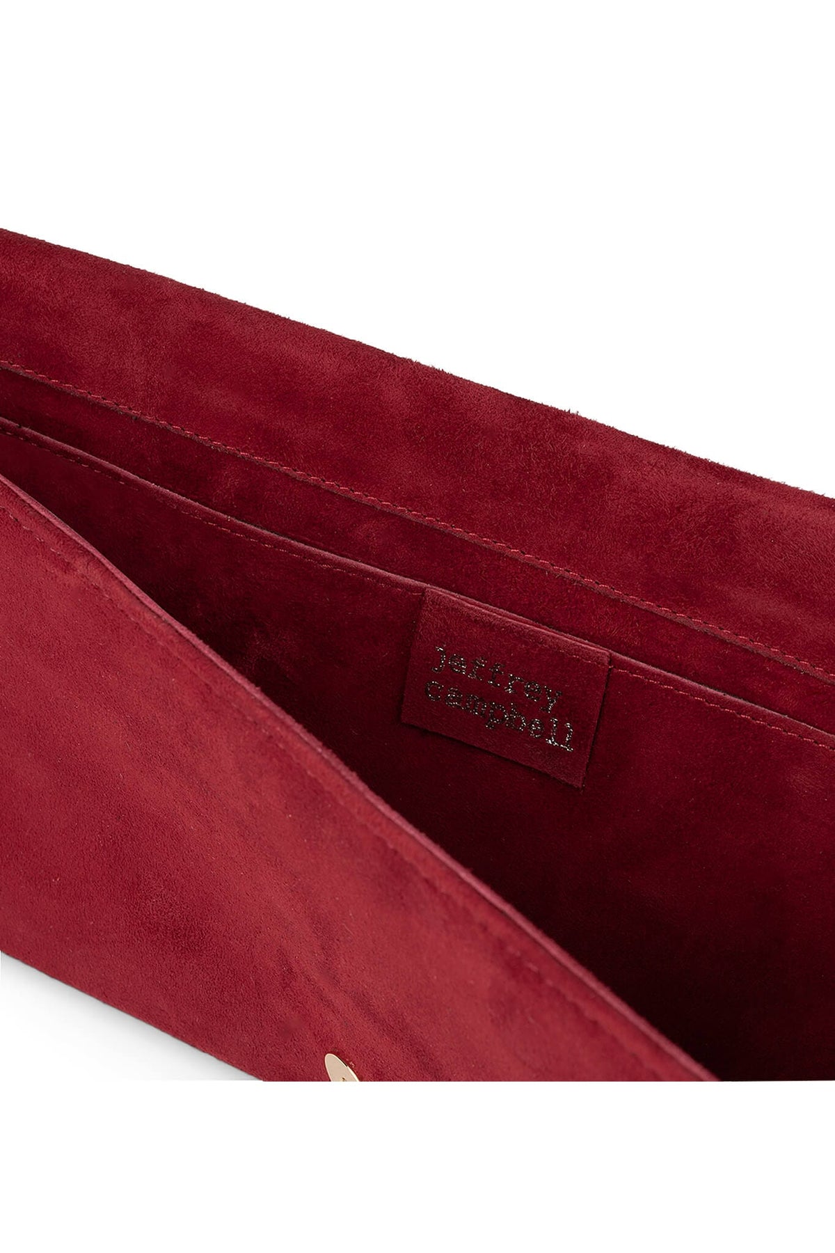 CLUTCH-HL Clutch YYH Red Suede Silver Gold