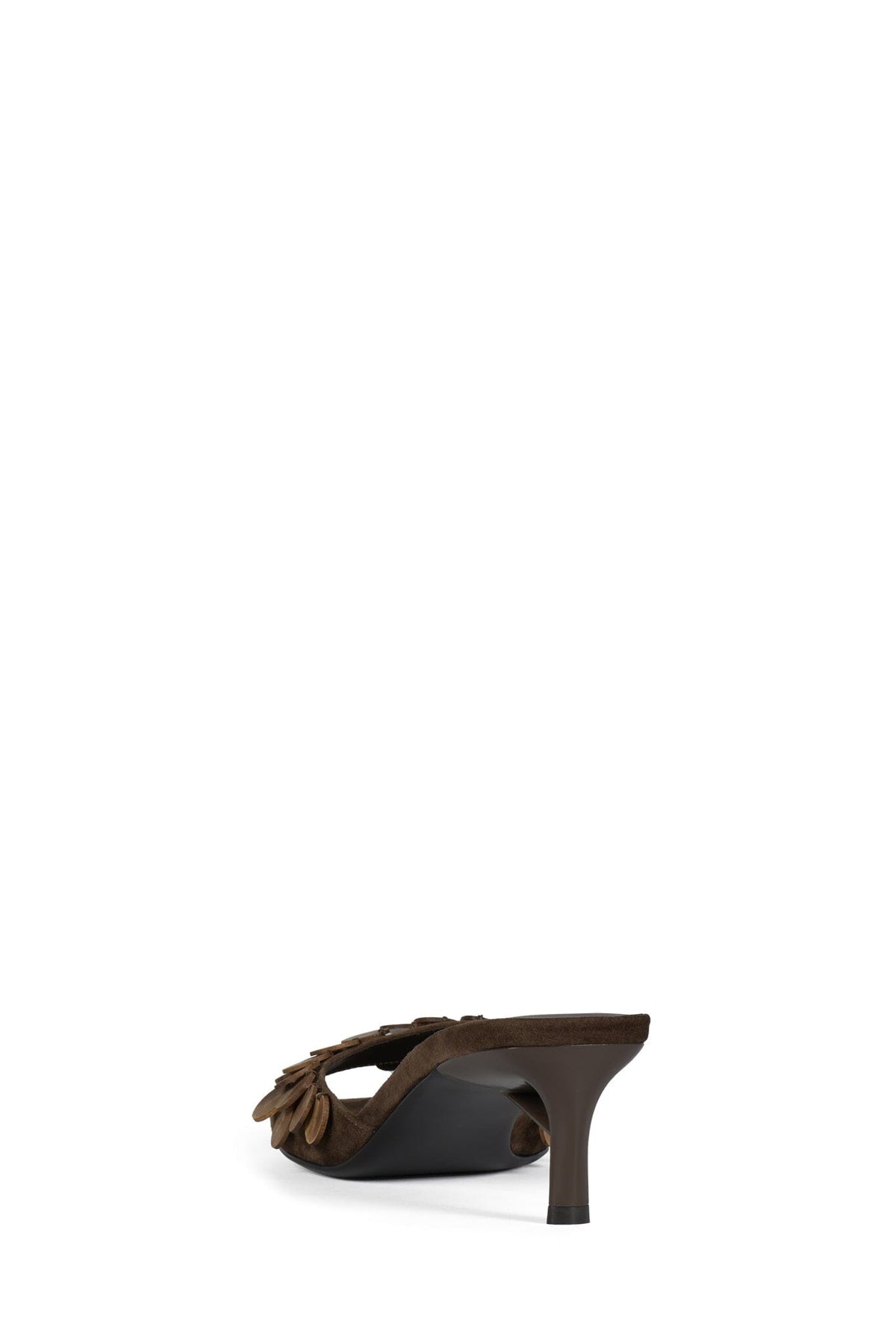 COCOA-SH Jeffrey Campbell Kitten Heel Sandal Espresso Suede Combo