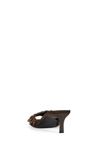 COCOA-SH Jeffrey Campbell Kitten Heel Sandal Espresso Suede Combo