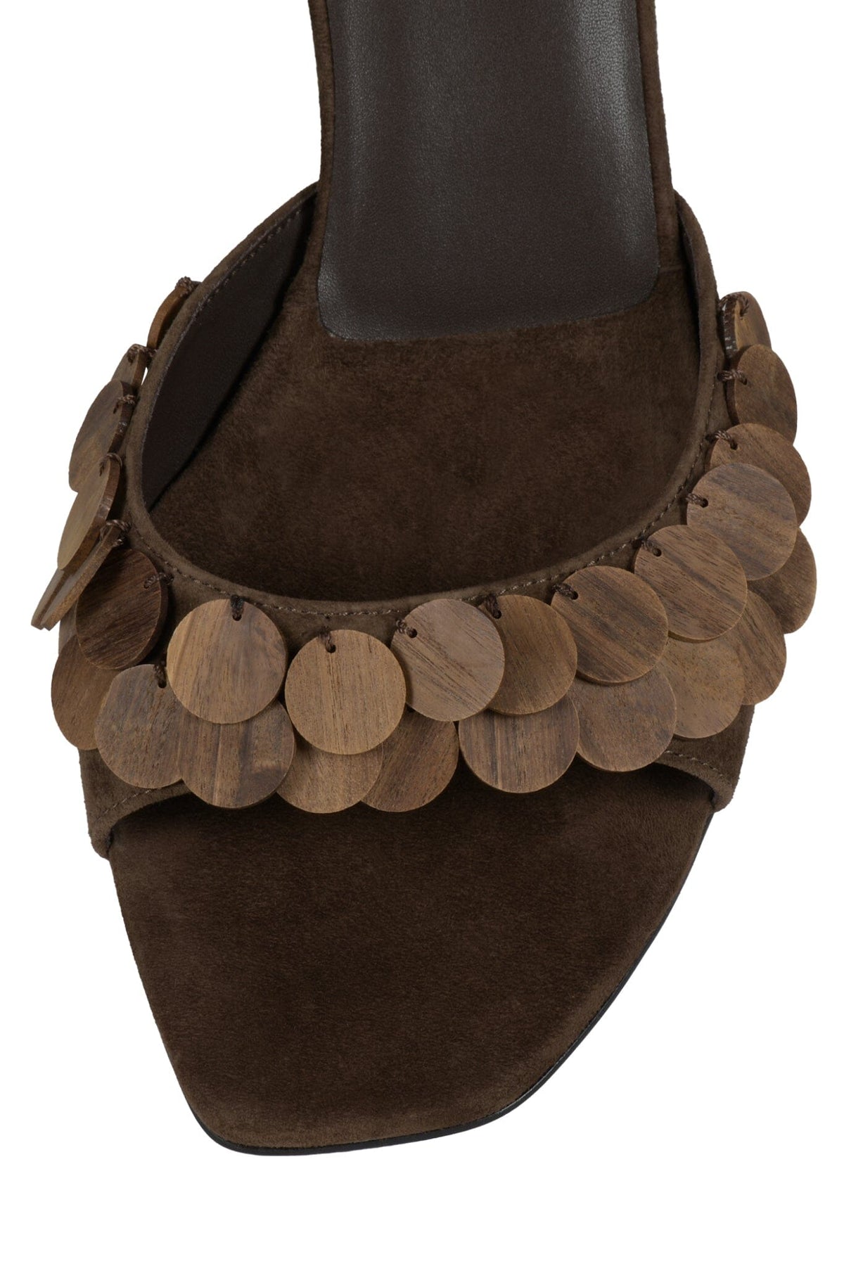 COCOA-SH Jeffrey Campbell Kitten Heel Sandal Espresso Suede Combo