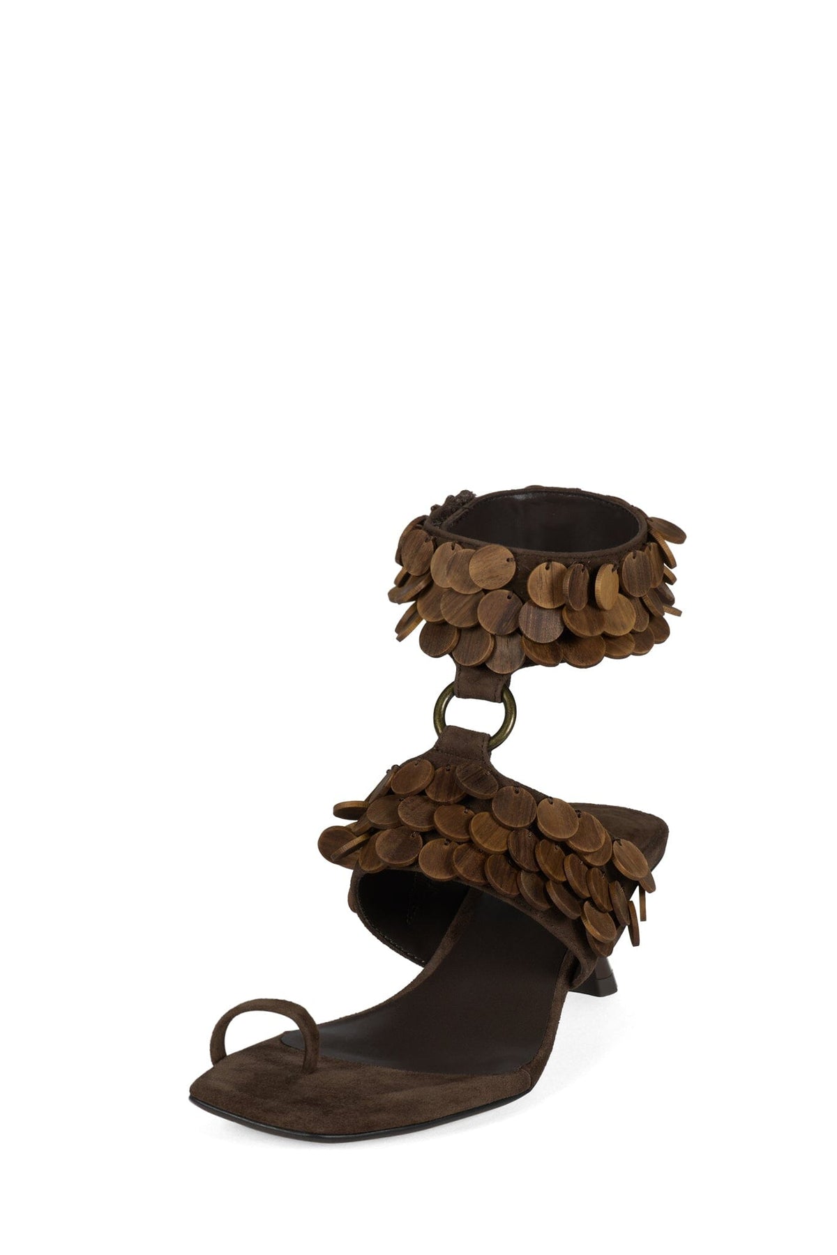 COCONUT-SH Jeffrey Campbell Heeled Sandal Espresso Suede Combo
_hover