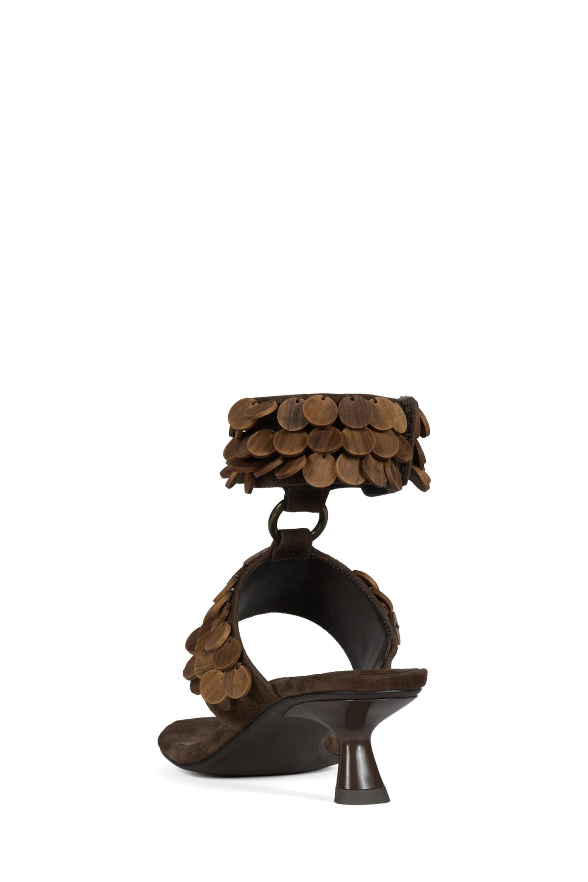 COCONUT-SH Jeffrey Campbell Heeled Sandal Espresso Suede Combo