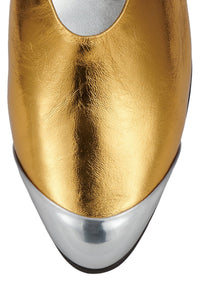 COLLENE-CP Jeffrey Campbell Flat Gold Silver Combo