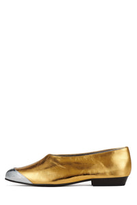 COLLENE-CP Jeffrey Campbell Flat Gold Silver Combo