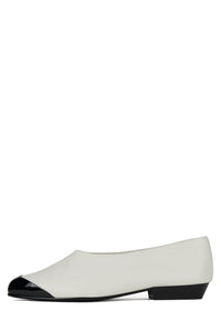 COLLENE-CP Jeffrey Campbell Flat Ivory Black Patent