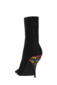 CROWNED Black Suede Multi