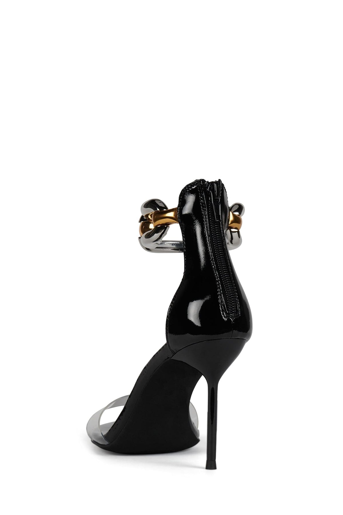 CUFF-LINK Jeffrey Campbell Heeled Sandal Black Clear Multi