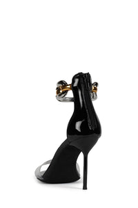 CUFF-LINK Jeffrey Campbell Heeled Sandal Black Clear Multi