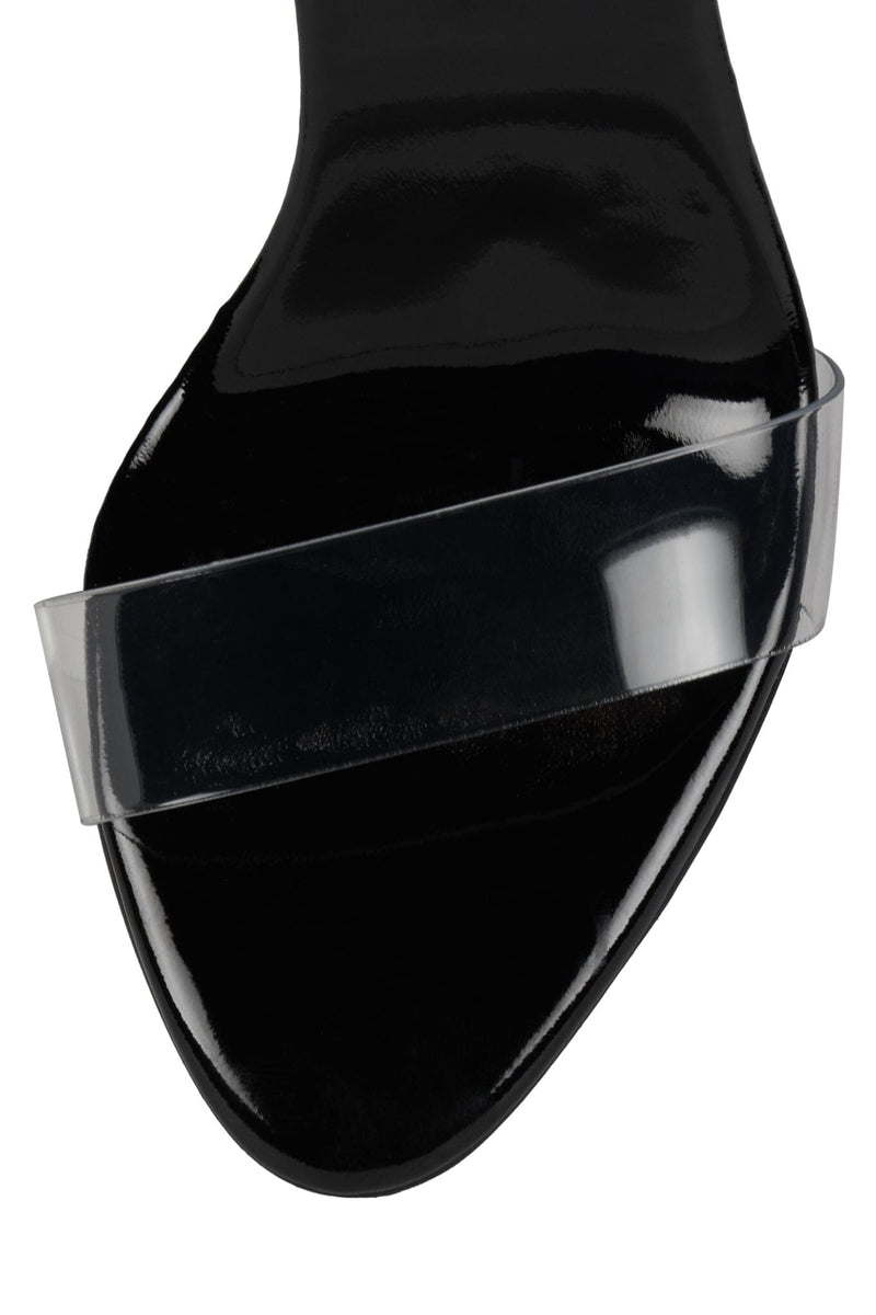 CUFF-LINK Jeffrey Campbell Heeled Sandal Black Clear Multi