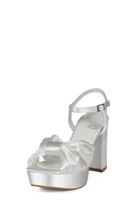DALIDA Jeffrey Campbell Platform Sandals White Satin _hover