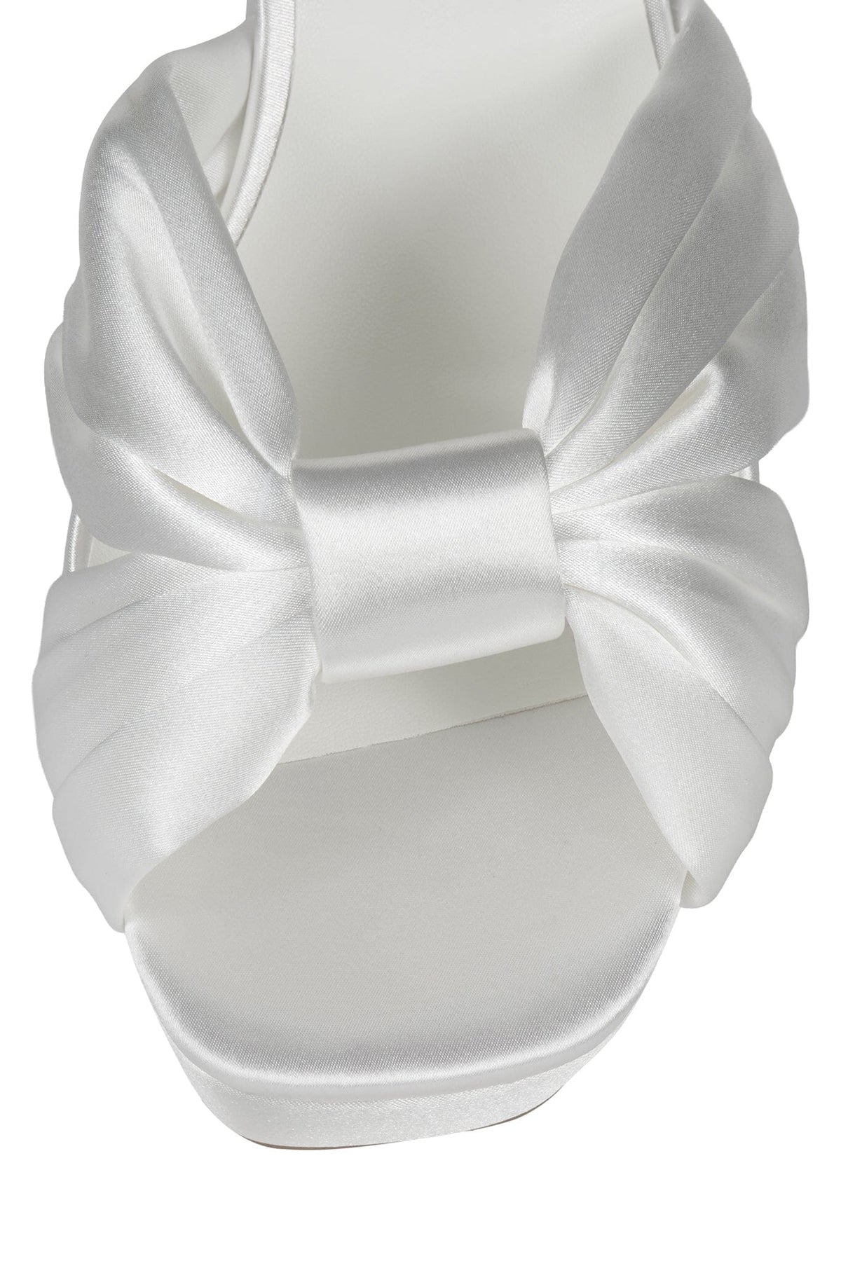 DALIDA Jeffrey Campbell Platform Sandals White Satin