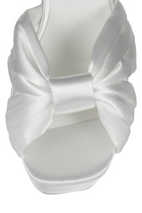 DALIDA Jeffrey Campbell Platform Sandals White Satin